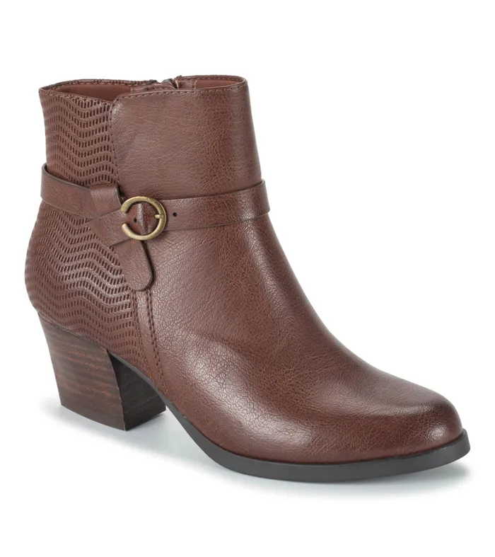 Women Baretraps Booties Linda Block Heel Bootie Oak