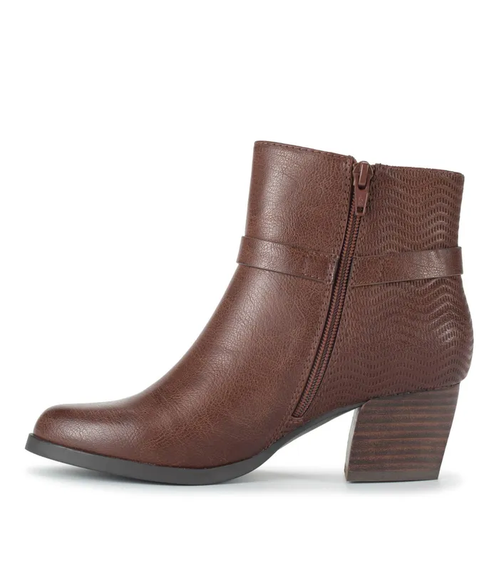 Women Baretraps Booties Linda Block Heel Bootie Oak