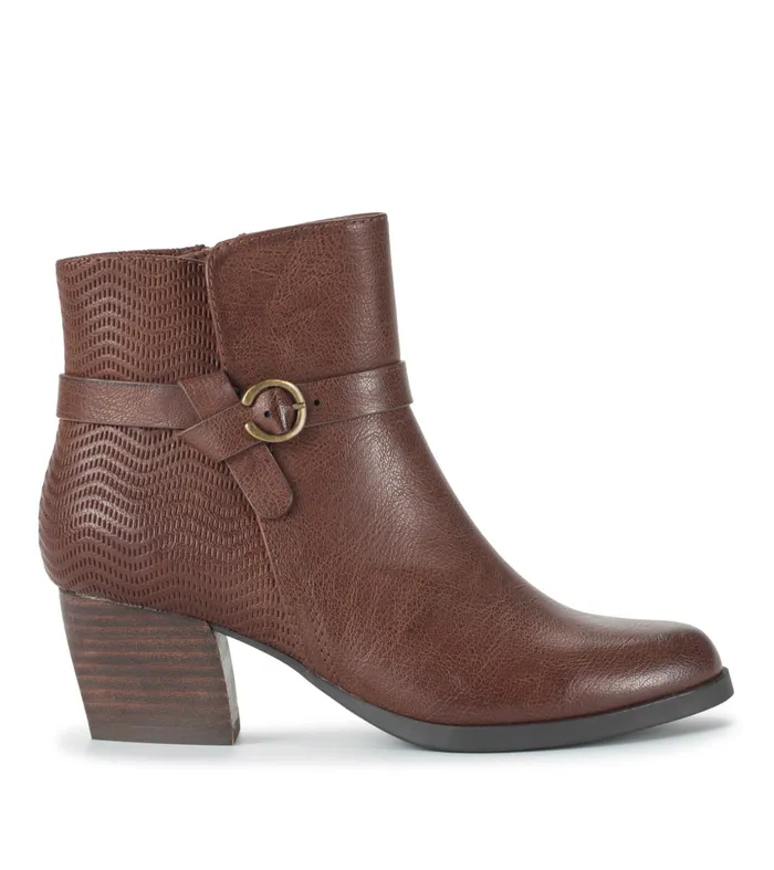 Women Baretraps Booties Linda Block Heel Bootie Oak