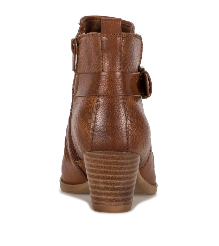 Women Baretraps Booties Rebel Block Heel Bootie Cognac