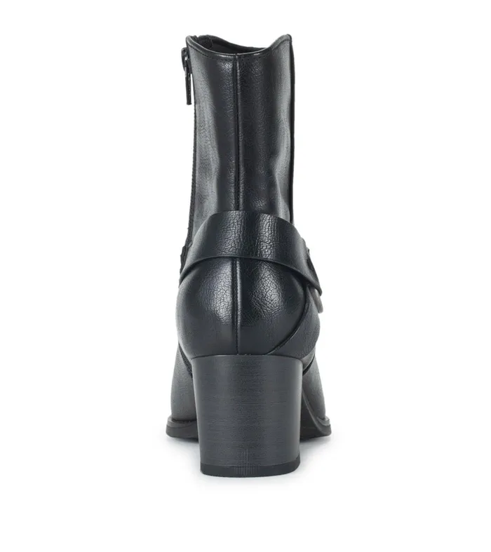 Women Baretraps Booties Tiana Block Heel Bootie Black