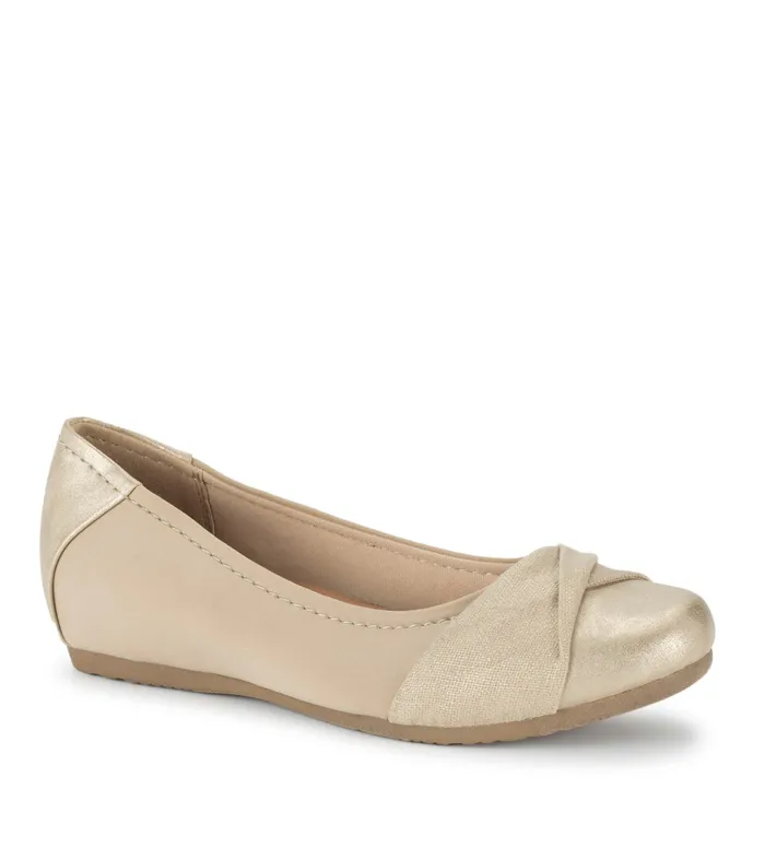 Women Baretraps Flats and Loafers Mitsy Casual Flat Light Gold