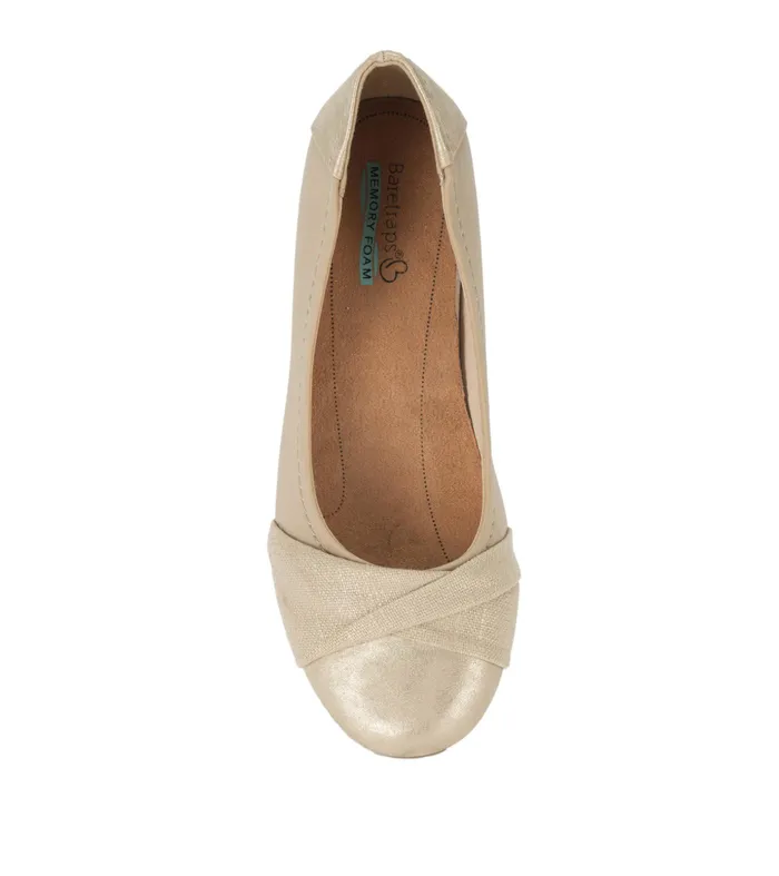 Women Baretraps Flats and Loafers Mitsy Casual Flat Light Gold
