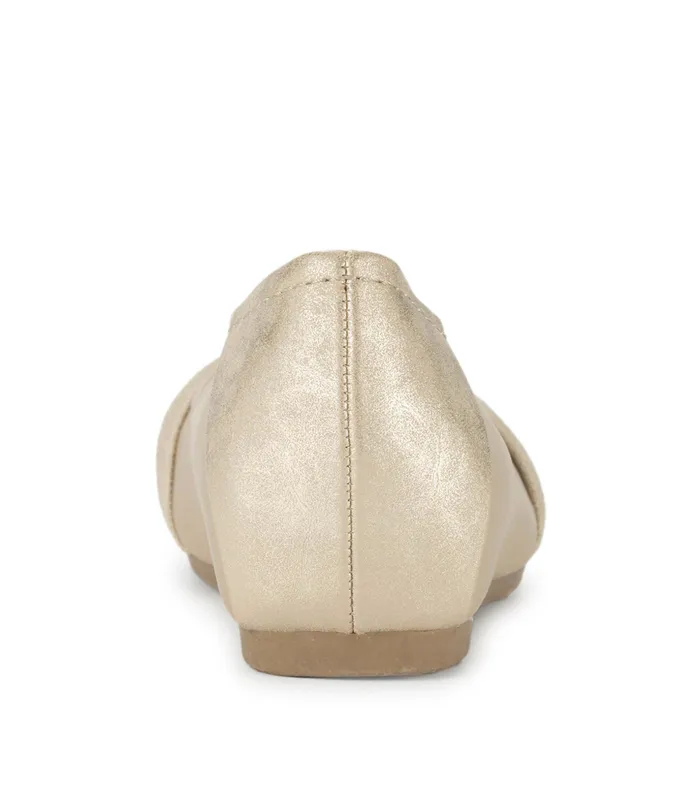 Women Baretraps Flats and Loafers Mitsy Casual Flat Light Gold