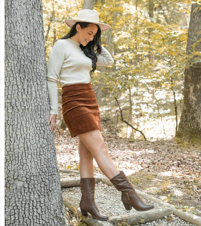 Women Baretraps Knee High Boots Cheyenne Mid Calf Boot Brush Brown