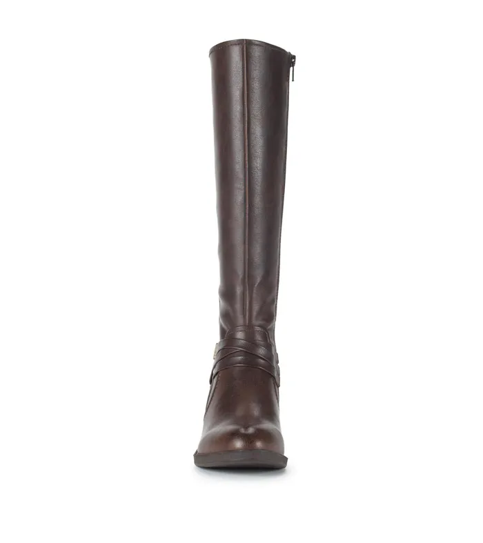 Women Baretraps Knee High Boots Stratford Riding Boot Dark Brown