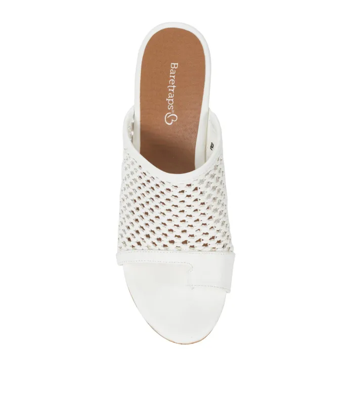 Women Baretraps Slides and Slip On Sandals Bethie Wedge Sandal White