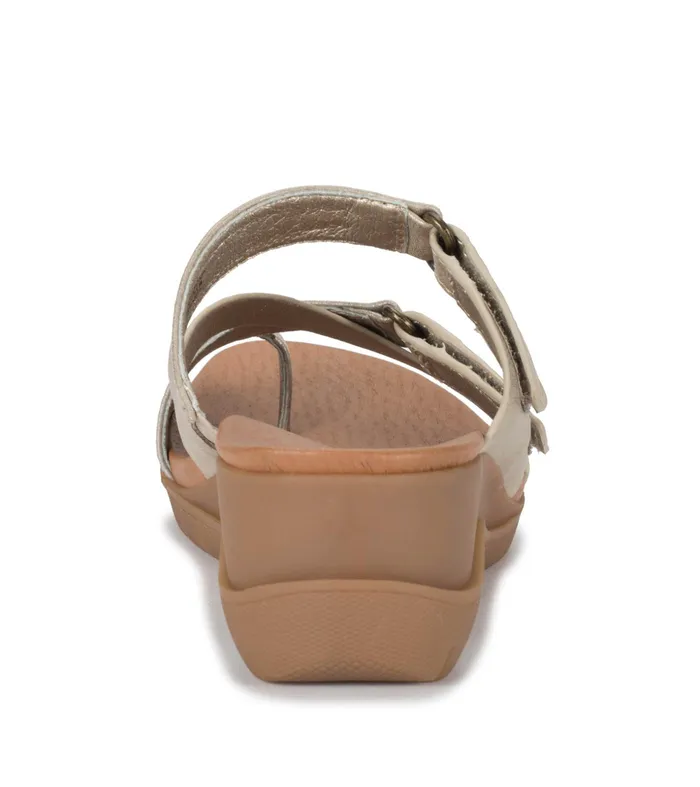 Women Baretraps Slides and Slip On Sandals Canice Wedge Slide Sandal Champagne