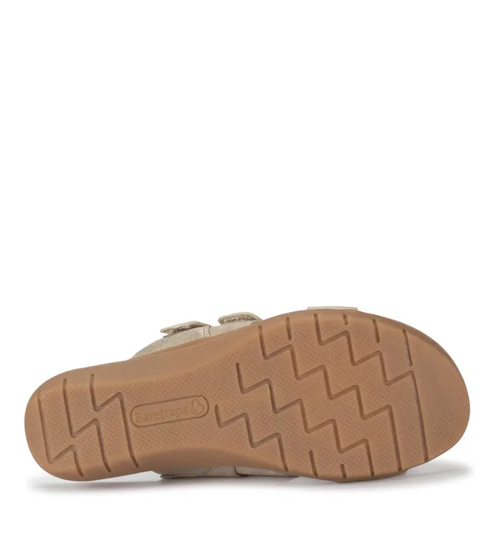 Women Baretraps Slides and Slip On Sandals Canice Wedge Slide Sandal Champagne