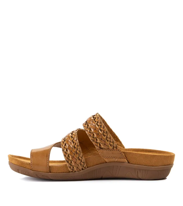 Women Baretraps Slides and Slip On Sandals Jonelle Slide Sandal Caramel