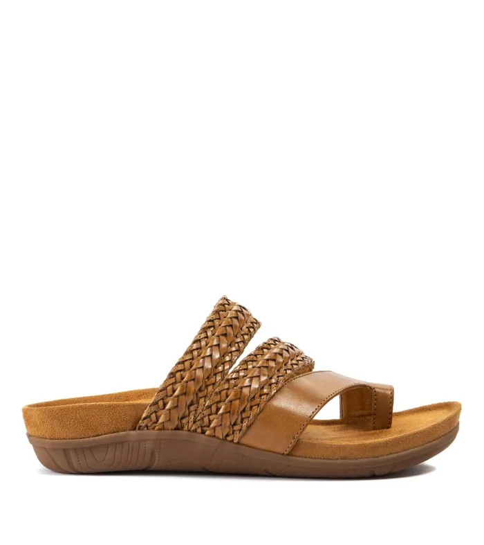 Women Baretraps Slides and Slip On Sandals Jonelle Slide Sandal Caramel