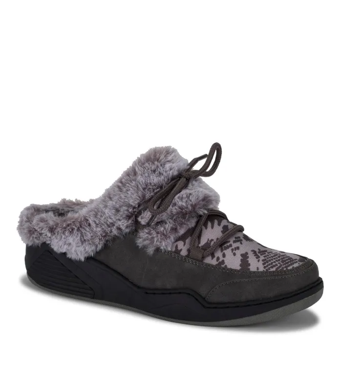 Women Baretraps Slippers Landon Clog Slipper Dark Grey Zebra