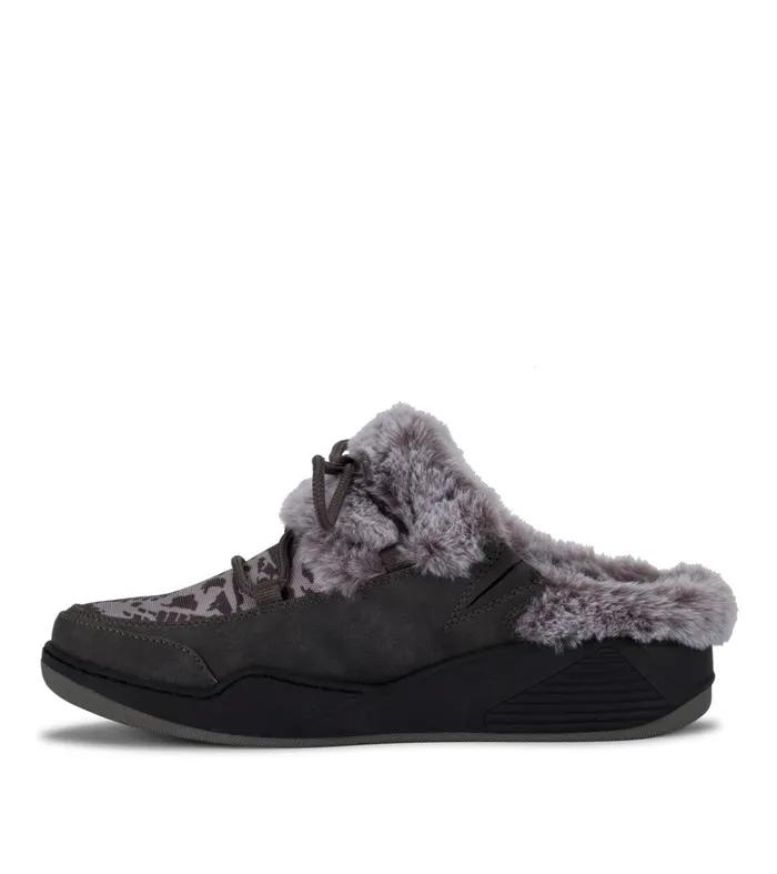 Women Baretraps Slippers Landon Clog Slipper Dark Grey Zebra