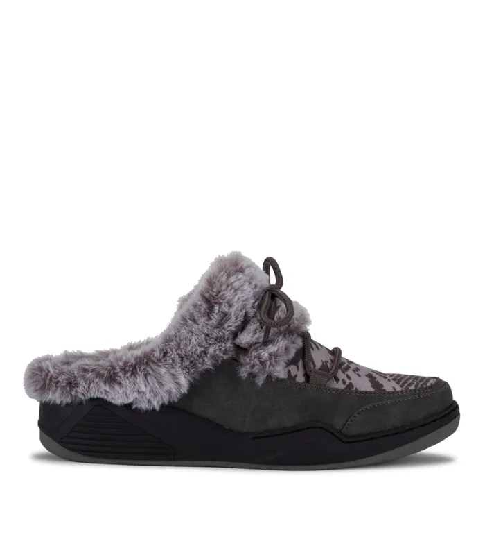 Women Baretraps Slippers Landon Clog Slipper Dark Grey Zebra