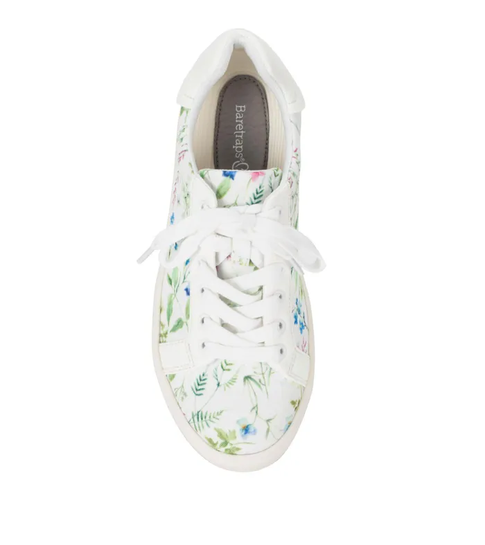 Women Baretraps Sneakers Nishelle Lace Up Sneaker Whitemulti Flower Canvas