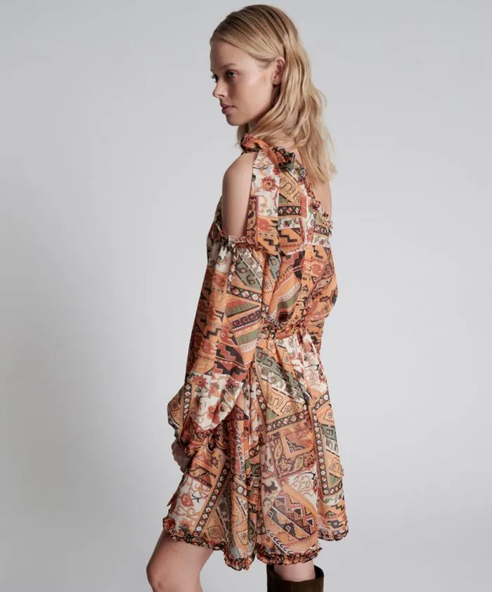 Women BAZAAR PAISLEY ONE SHOULDER DRESS One Teaspoon Mini Dresses Women BAZAAR PAISLEY ONE SHOULDER DRESS One Teaspoon Mini Dresses