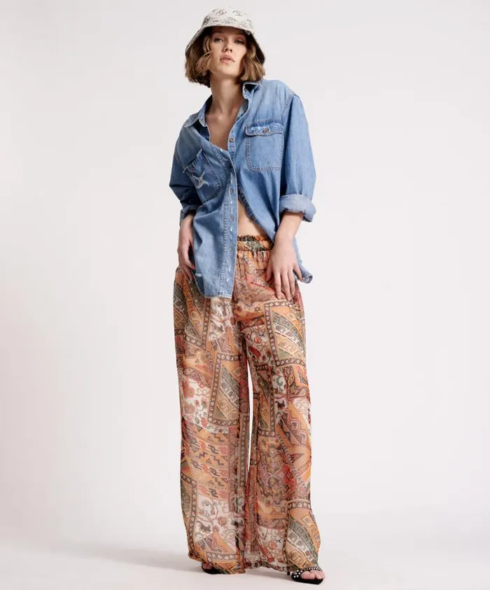 Women BAZAAR PAISLEY PALAZZO PANTS One Teaspoon Bottoms