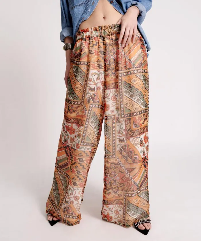 Women BAZAAR PAISLEY PALAZZO PANTS One Teaspoon Bottoms Women BAZAAR PAISLEY PALAZZO PANTS One Teaspoon Bottoms