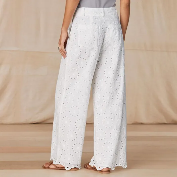 Women Beachy Bliss Eyelet Pants White Sundance Catalog Pants and Shorts Women Beachy Bliss Eyelet Pants White Sundance Catalog Pants and Shorts