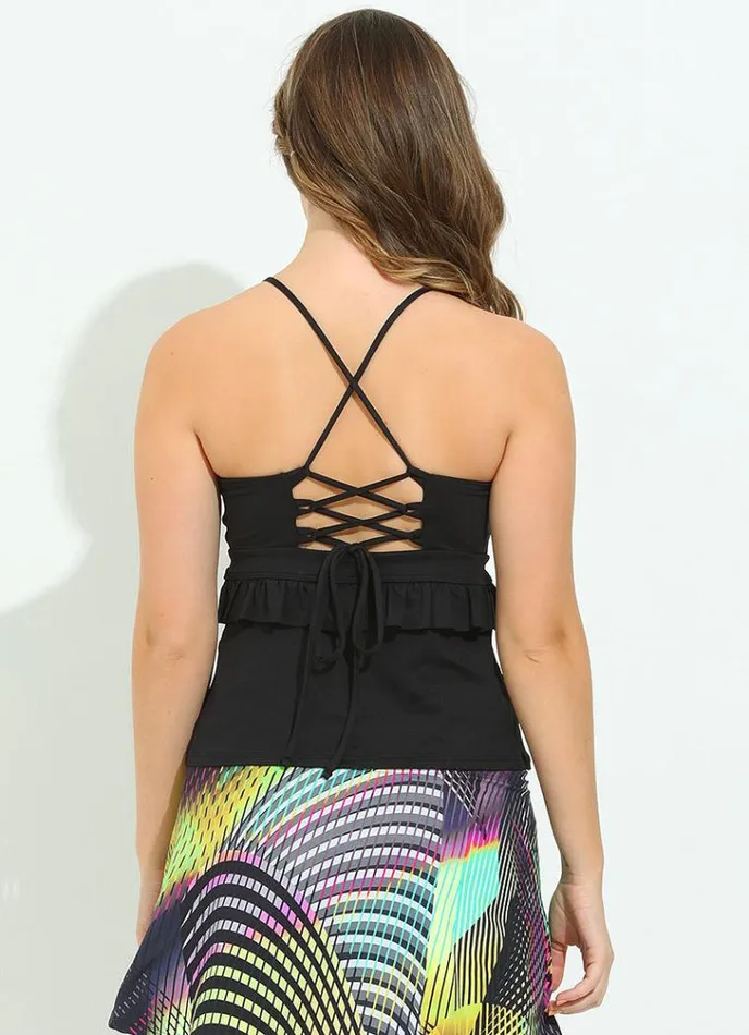 Women Beauty Tank Black Dona Jo Tank Tops