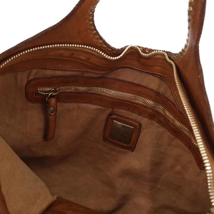 Women Bella Di Notte Cognac Campomaggi ShoppersTote Bags Women Bella Di Notte Cognac Campomaggi ShoppersTote Bags