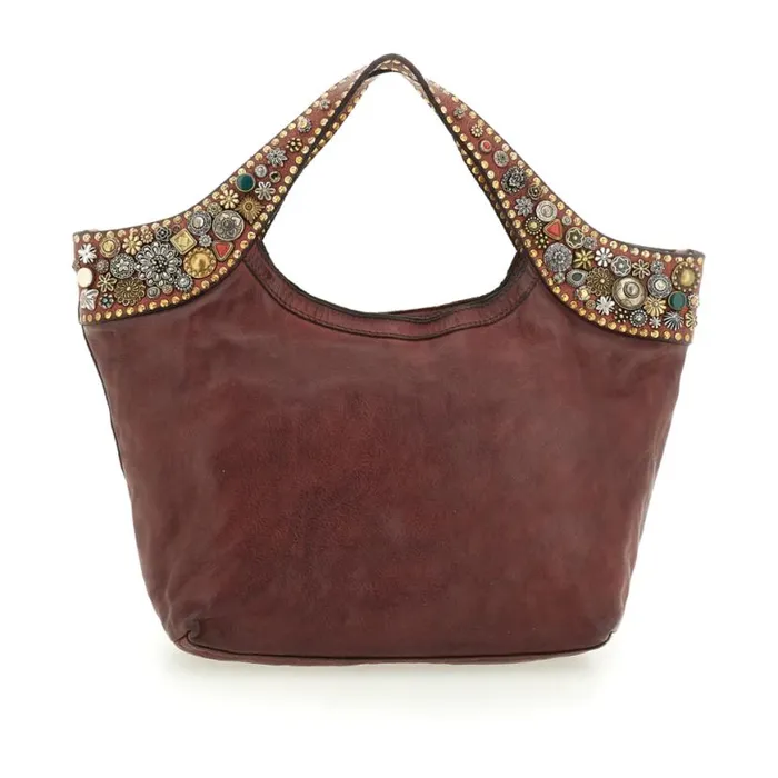 Women Bella Di Notte Red Campomaggi ShoppersTote Bags