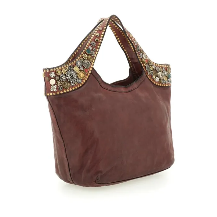 Women Bella Di Notte Red Campomaggi ShoppersTote Bags Women Bella Di Notte Red Campomaggi ShoppersTote Bags