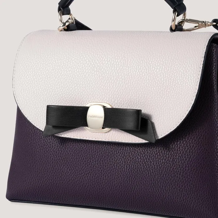 Women Belle Handbag Burgundy Black White Fiorelli Grab Bags