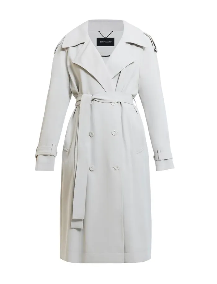 Women Belther Trench Coat Bone BCBG Outerwear Women Belther Trench Coat Bone BCBG Outerwear