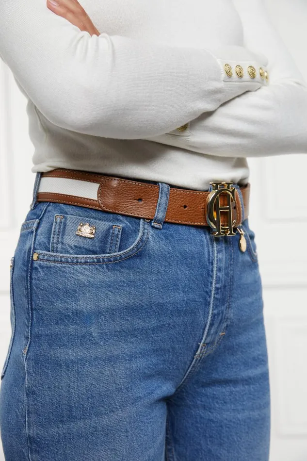 Women Belts Holland Cooper HC Classic Belt Tan Canvas Women Belts Holland Cooper HC Classic Belt Tan Canvas