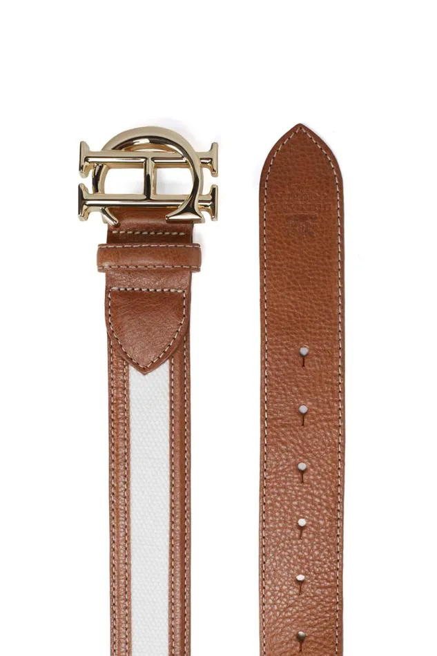Women Belts Holland Cooper HC Classic Belt Tan Canvas Women Belts Holland Cooper HC Classic Belt Tan Canvas