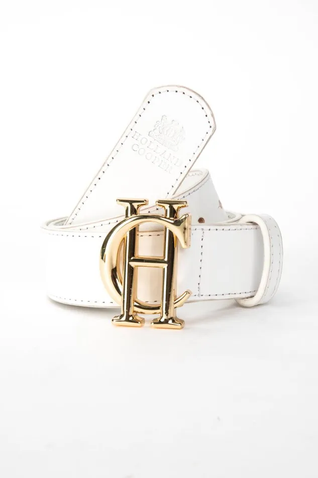 Women Belts Holland Cooper HC Classic Belt White Gold Women Belts Holland Cooper HC Classic Belt White Gold