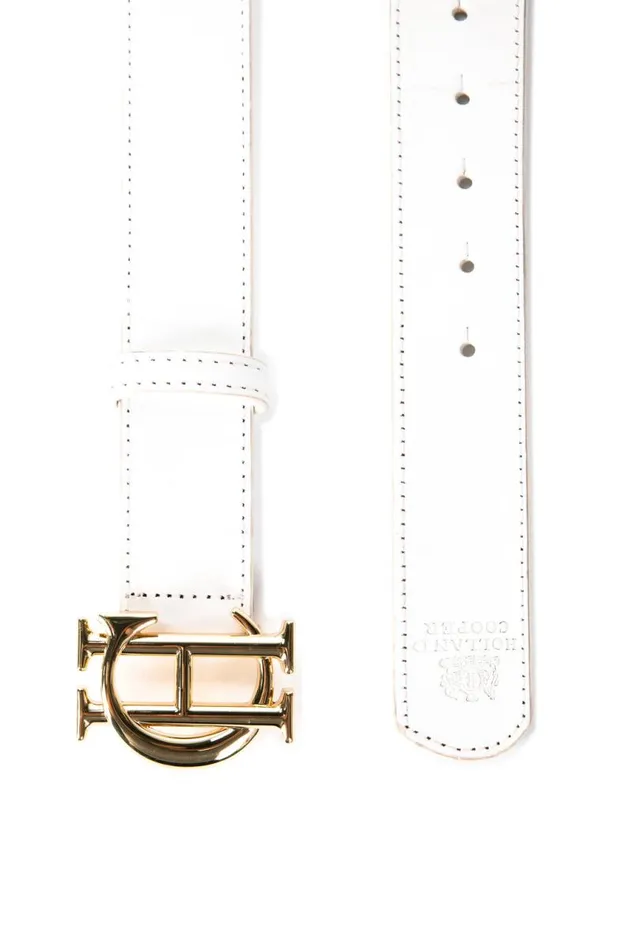 Women Belts Holland Cooper HC Classic Belt White Gold Women Belts Holland Cooper HC Classic Belt White Gold