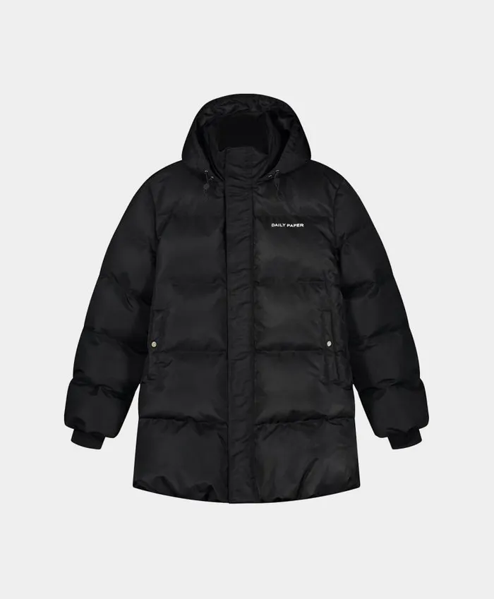 Women Black Epuffa Mid Jacket Daily Paper Jackets