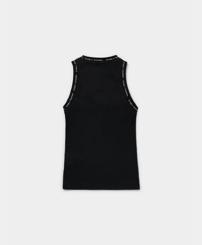 Women Black Erib Tank Top Daily Paper Tops Women Black Erib Tank Top Daily Paper Tops