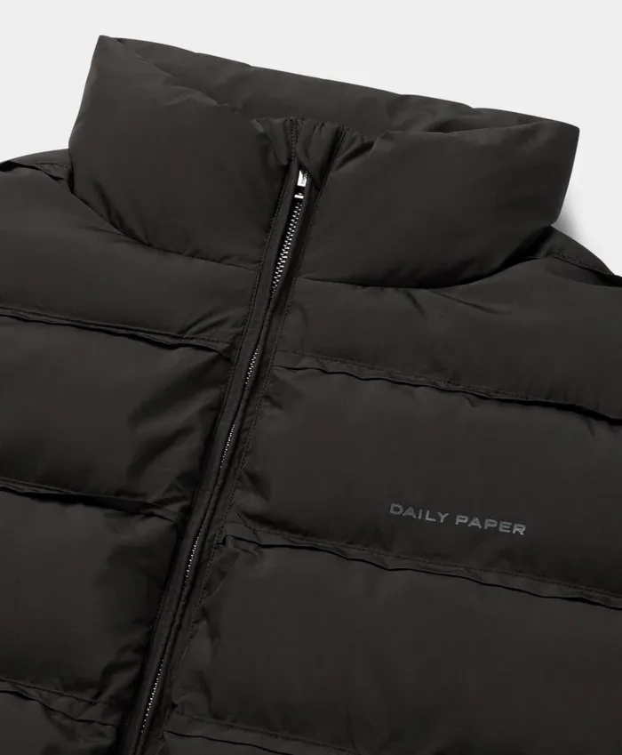 Women Black Relaxed Short Puffer Daily Paper Jackets Women Black Relaxed Short Puffer Daily Paper Jackets