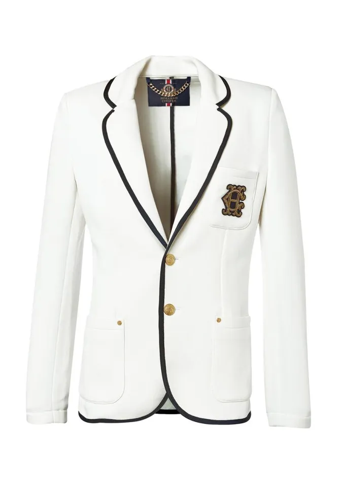 Women Blazers Holland Cooper Henley Blazer Cream Women Blazers Holland Cooper Henley Blazer Cream