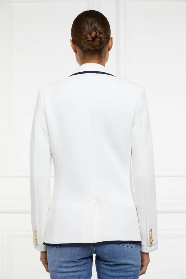 Women Blazers Holland Cooper Henley Blazer Cream Women Blazers Holland Cooper Henley Blazer Cream