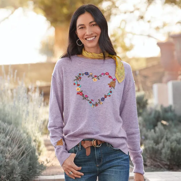 Women Blooming Love Sweater Denim Sundance Catalog Sweaters Women Blooming Love Sweater Denim Sundance Catalog Sweaters