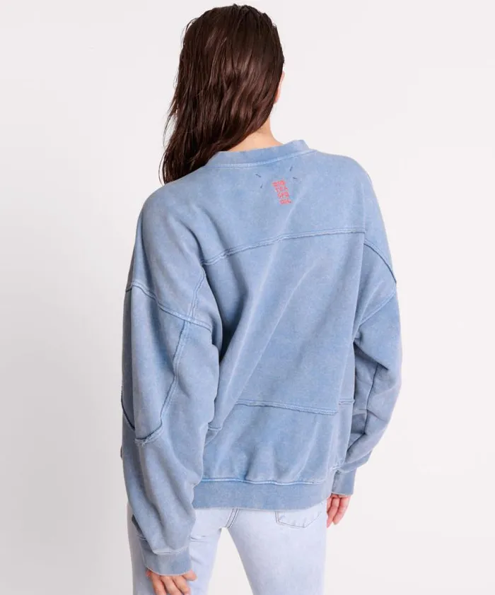 Women BLUE ACID RETRO CREW SWEATER One Teaspoon Hoodies And Sweats Women BLUE ACID RETRO CREW SWEATER One Teaspoon Hoodies And Sweats