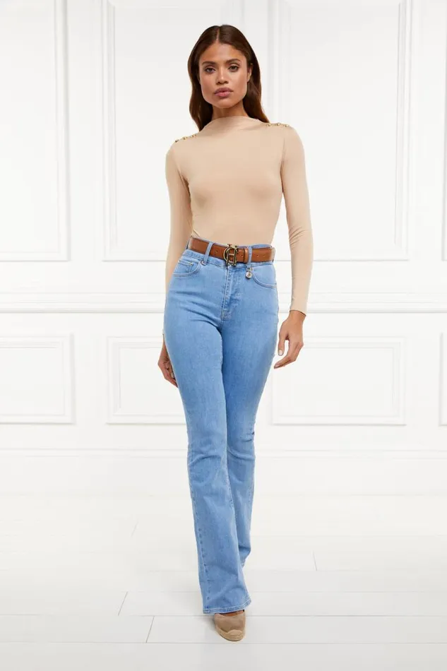 Women Bodysuits Holland Cooper Harper Long Sleeve Bodysuit Light Camel Women Bodysuits Holland Cooper Harper Long Sleeve Bodysuit Light Camel