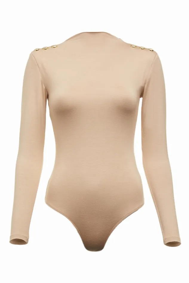 Women Bodysuits Holland Cooper Harper Long Sleeve Bodysuit Light Camel Women Bodysuits Holland Cooper Harper Long Sleeve Bodysuit Light Camel