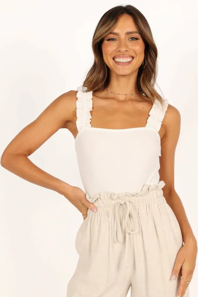 Women Bodysuits Petal and Pup Heidi Bodysuit White