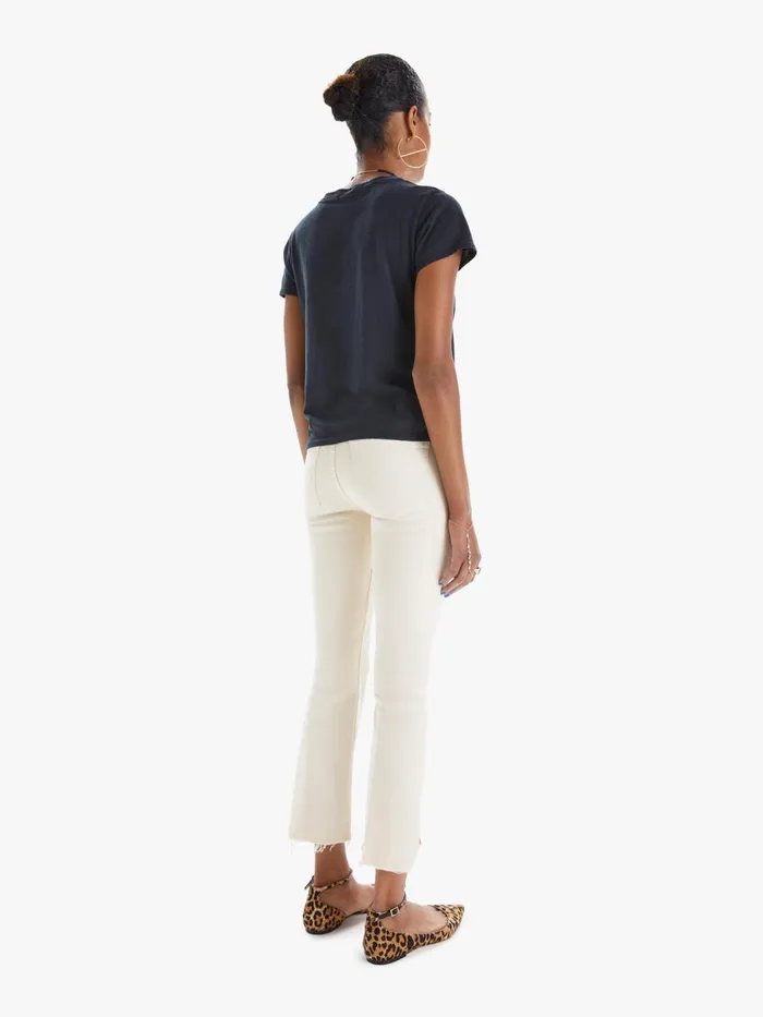 Women Bootcut Mother Denim The Insider Crop Step Fray Natural