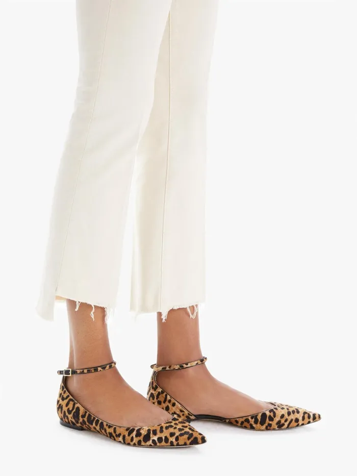 Women Bootcut Mother Denim The Insider Crop Step Fray Natural
