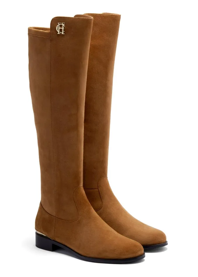 Women Boots Holland Cooper Albany Knee Boot Tan Suede Women Boots Holland Cooper Albany Knee Boot Tan Suede