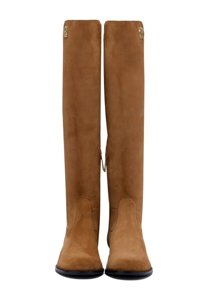 Women Boots Holland Cooper Albany Knee Boot Tan Suede Women Boots Holland Cooper Albany Knee Boot Tan Suede
