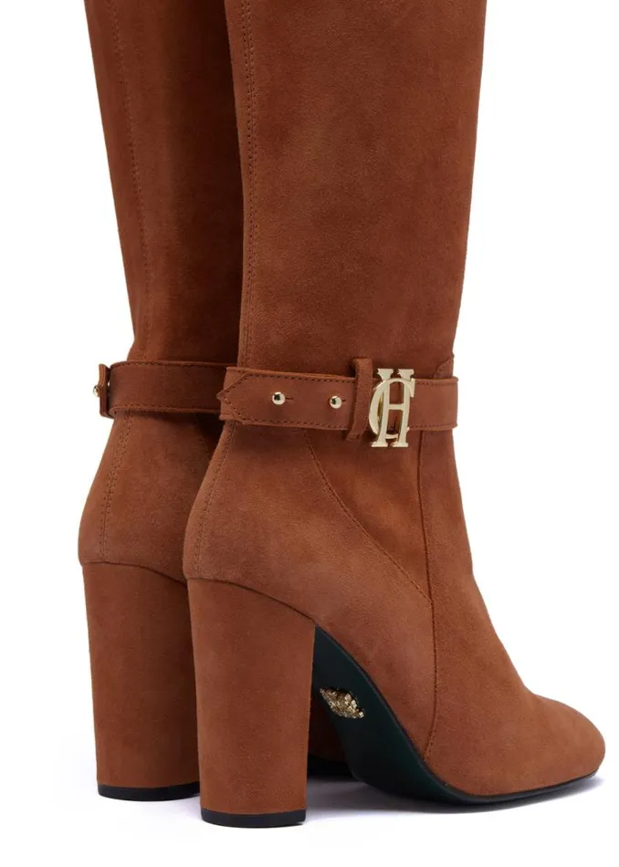 Women Boots Holland Cooper Sloane Over The Knee Boot Tan Women Boots Holland Cooper Sloane Over The Knee Boot Tan