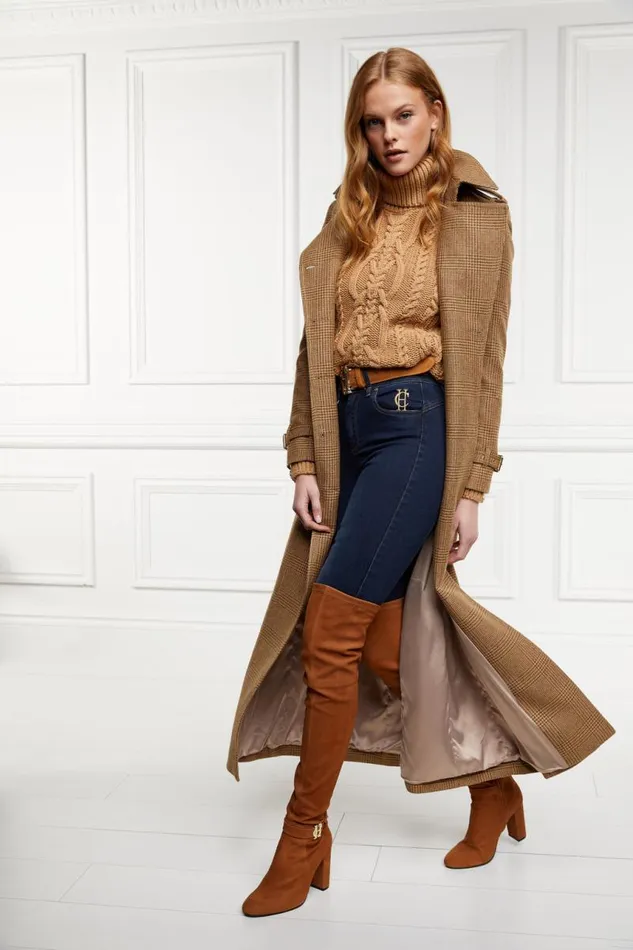 Women Boots Holland Cooper Sloane Over The Knee Boot Tan Women Boots Holland Cooper Sloane Over The Knee Boot Tan