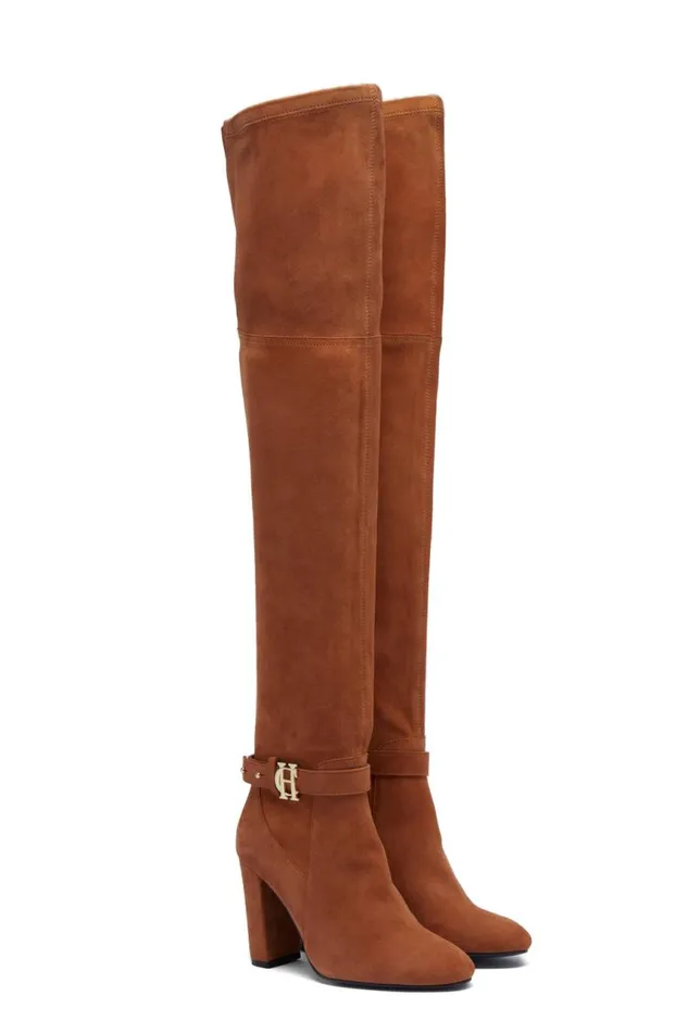 Women Boots Holland Cooper Sloane Over The Knee Boot Tan Women Boots Holland Cooper Sloane Over The Knee Boot Tan